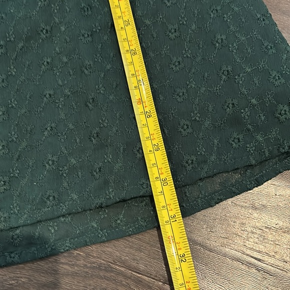 NWOT Altar’d State Midi Dress,sweetheart neck,long sheer sleeve,,raised pattern - Picture 10 of 10